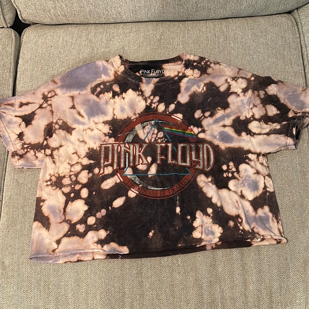 pink floyd cropped tee